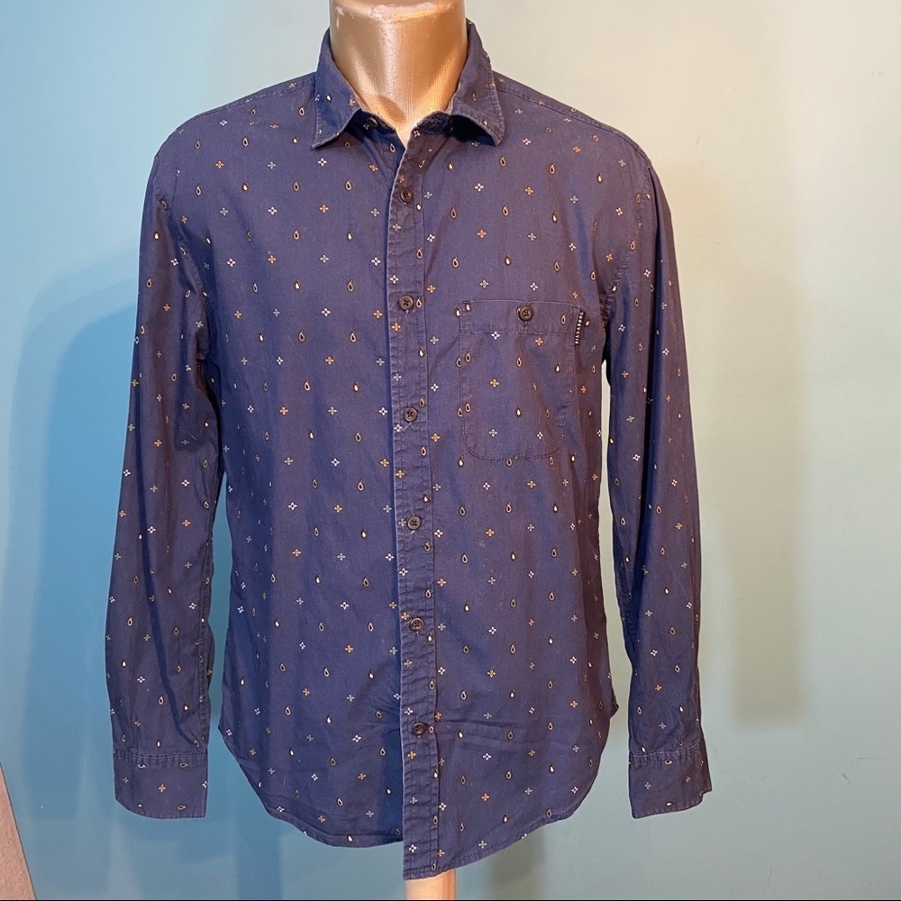 Billabong men’s navy blue button up shirt
